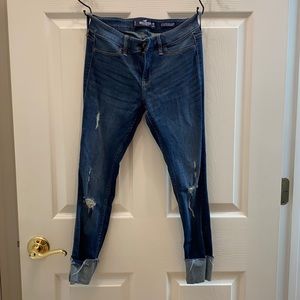 HOLLISTER SIZE 3 SHORT 26w/24L HIGH RISE CROP JEAN LEGGING